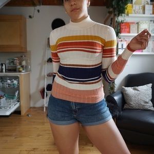Sweaters - Striped Turtleneck Sweater Sweaters - Striped Turtleneck Sweater